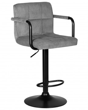 Стул барный DOBRIN KRUGER ARM BLACK, серый вельвет (LAR-E2041-25) в Первоуральске - pervouralsk.ok-mebel.com | фото