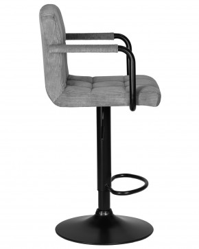 Стул барный DOBRIN KRUGER ARM BLACK, серый вельвет (LAR-E2041-25) в Первоуральске - pervouralsk.ok-mebel.com | фото 3