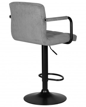 Стул барный DOBRIN KRUGER ARM BLACK, серый вельвет (LAR-E2041-25) в Первоуральске - pervouralsk.ok-mebel.com | фото 4