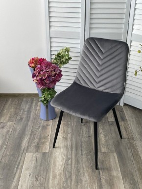 Стул DUKE BLUVEL-14 GREY, велюр / черный каркас М-City в Первоуральске - pervouralsk.ok-mebel.com | фото 5