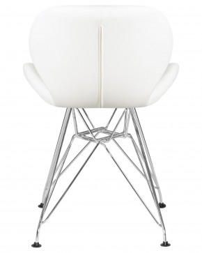 Стул обеденный DOBRIN BUTTERFLY CHROME, ножки хром, цвет белый в Первоуральске - pervouralsk.ok-mebel.com | фото 5