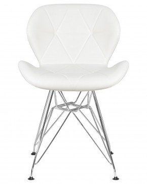 Стул обеденный DOBRIN BUTTERFLY CHROME, ножки хром, цвет белый в Первоуральске - pervouralsk.ok-mebel.com | фото 6