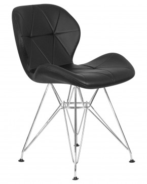 Стул обеденный DOBRIN BUTTERFLY CHROME, ножки хром, цвет чёрный в Первоуральске - pervouralsk.ok-mebel.com | фото 2