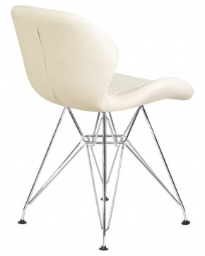 Стул обеденный DOBRIN BUTTERFLY CHROME, ножки хром, цвет кремовый в Первоуральске - pervouralsk.ok-mebel.com | фото 4