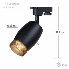 Светильник на штанге Эра  TR51 - GU10 BK в Первоуральске - pervouralsk.ok-mebel.com | фото 4