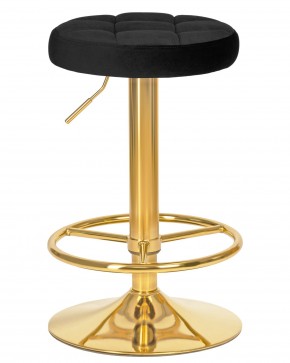 Табурет барный DOBRIN BRUNO GOLD, черный велюр (MJ9-101) в Первоуральске - pervouralsk.ok-mebel.com | фото 3