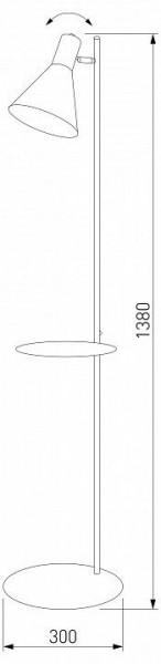 Торшер с полкой TK Lighting Jump 5864 Jump в Первоуральске - pervouralsk.ok-mebel.com | фото 2
