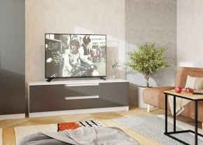 Тумба ТВ большая Парус (Белый/Графит) в Первоуральске - pervouralsk.ok-mebel.com | фото 2
