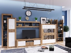 ТЕРРА Тумба Тв (Белый глянец/дуб сонома) в Первоуральске - pervouralsk.ok-mebel.com | фото 2