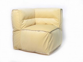 Угловое модульное бескаркасное кресло Комфорт (Желтый велюр) в Первоуральске - pervouralsk.ok-mebel.com | фото