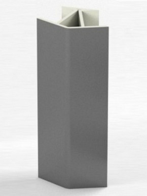 Угловое соединение для цоколя 135 гр. h100 мм (Алюминий, Белый, Черный, Сонома) в Первоуральске - pervouralsk.ok-mebel.com | фото