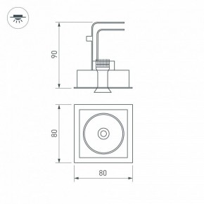 Встраиваемый светильник Arlight CL-SIMPLE-S80x80-9W Warm3000 (BK, 45 deg) 028149 в Первоуральске - pervouralsk.ok-mebel.com | фото 9