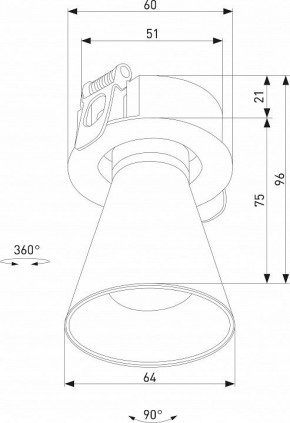 Встраиваемый светильник Elektrostandard Bell 25097/LED 8W 3000K черный в Первоуральске - pervouralsk.ok-mebel.com | фото 5