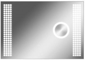 Зеркало Cosmo 100 alum (линза) с подсветкой Sansa (SCL1026Z) в Первоуральске - pervouralsk.ok-mebel.com | фото 1