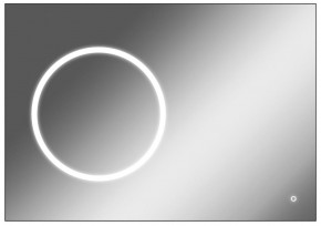 Зеркало Eclipse 100 black с подсветкой Sansa (SE1032Z) в Первоуральске - pervouralsk.ok-mebel.com | фото 1